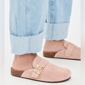 Tory Burch Mellow Suede Mules 7 Pink